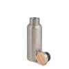 Bouteille isotherme en inox avec couvercle en bambou 500 ml - Bouteilles et gourdes