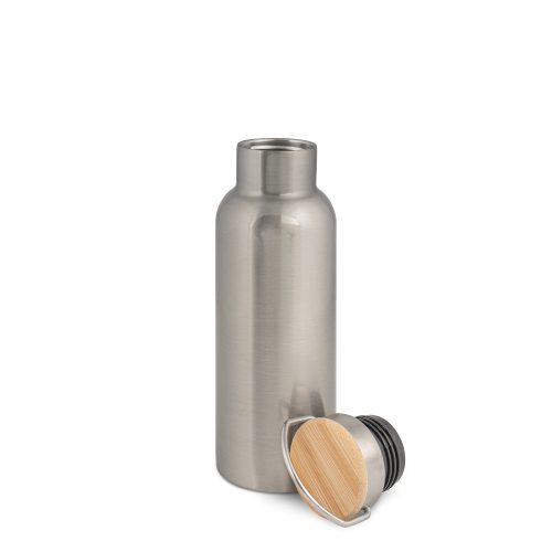 Bouteille isotherme en inox avec couvercle en bambou 500 ml – Image 7