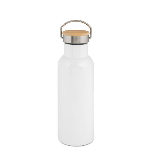 Bouteille isotherme en inox avec couvercle en bambou 500 ml PrintFabrik Matériel et Articles pour la sublimation