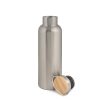 Bouteille isotherme en inox avec couvercle en bambou 750 ml - Bouteilles et gourdes