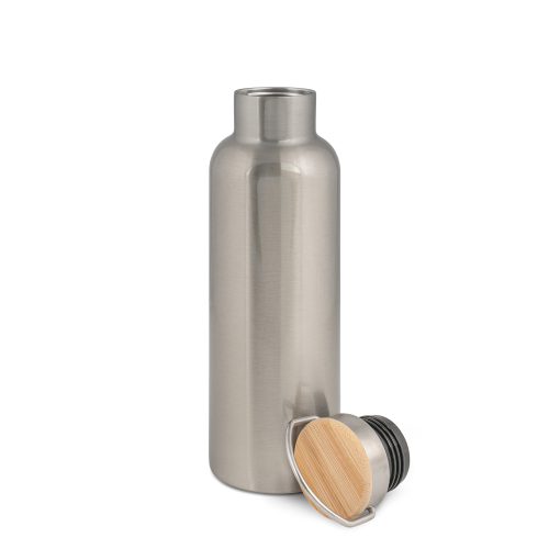 Bouteille isotherme en inox avec couvercle en bambou 750 ml – Image 3