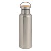 Bouteille isotherme en inox avec couvercle en bambou 750 ml - Bouteilles et gourdes