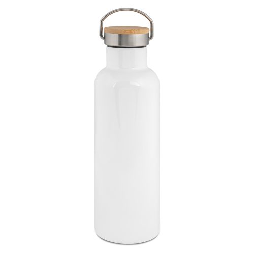 Bouteille isotherme en inox avec couvercle en bambou 750 ml PrintFabrik Matériel et Articles pour la sublimation