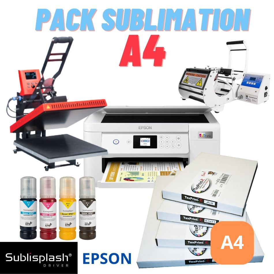 Kit de démarrage sublimation A4 Ecotank Epson ET-2856 sans Sublisplash  driver - PrintFabrik Matériel et Articles pour la sublimation