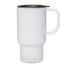 Mug en plastique blanc avec couvercle - Plastique