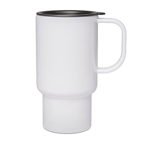 Mug en plastique blanc avec couvercle PrintFabrik Matériel et Articles pour la sublimation