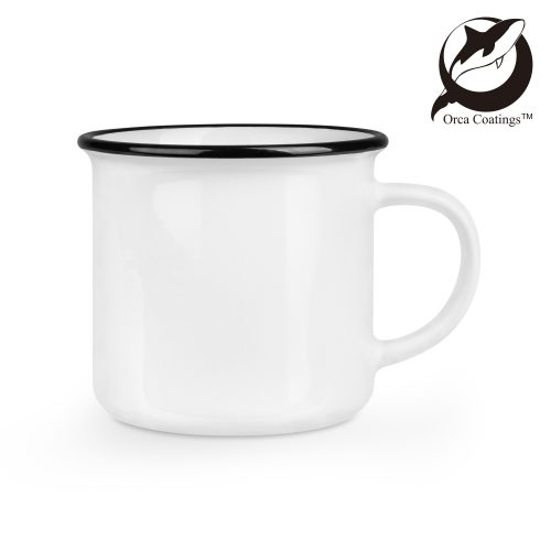 Tasse en céramique TOM couleurs du bord noire 8oz black Orca PrintFabrik Matériel et Articles pour la sublimation