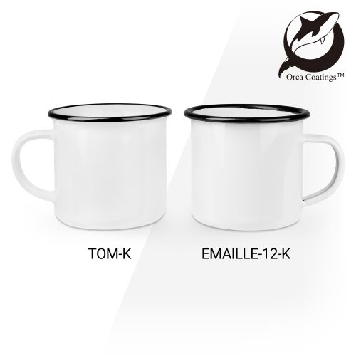 Tasse en céramique TOM couleurs du bord noire 8oz black Orca PrintFabrik Matériel et Articles pour la sublimation