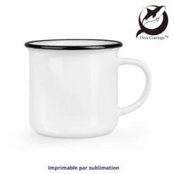 Tasse en céramique TOM couleurs du bord noire 8oz black Orca