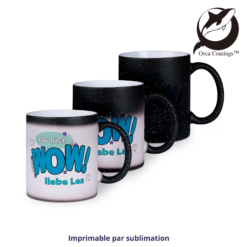 Tasse changement couleur avec particules de paillettes