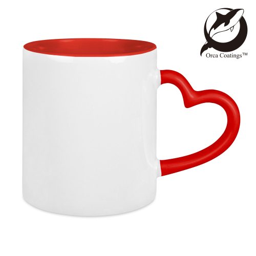 Tasse en céramique TWO TONES & LOVE HANDLE 11oz Orca™ Coating PrintFabrik Matériel et Articles pour la sublimation