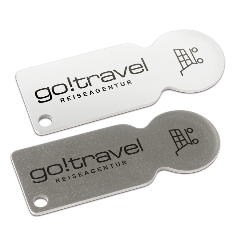 Porte-clés Chariot Course Jetons De Caddie BOBOZHONG - Lot De 2 Porte-clés Métal - Avec Pièce Amovible - Pour Chariots De Supermarché Accessoire Supermarché