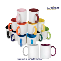 Tasse en céramique TWO TONES & HANDLE 11oz, Sublistar®-Coating