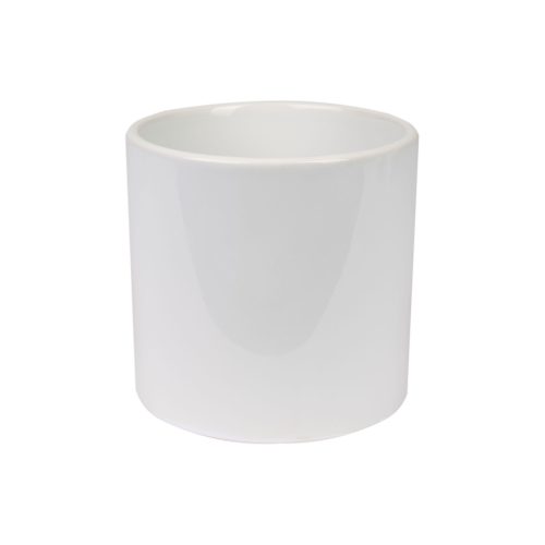Pot de fleurs en céramique blanche – Image 3