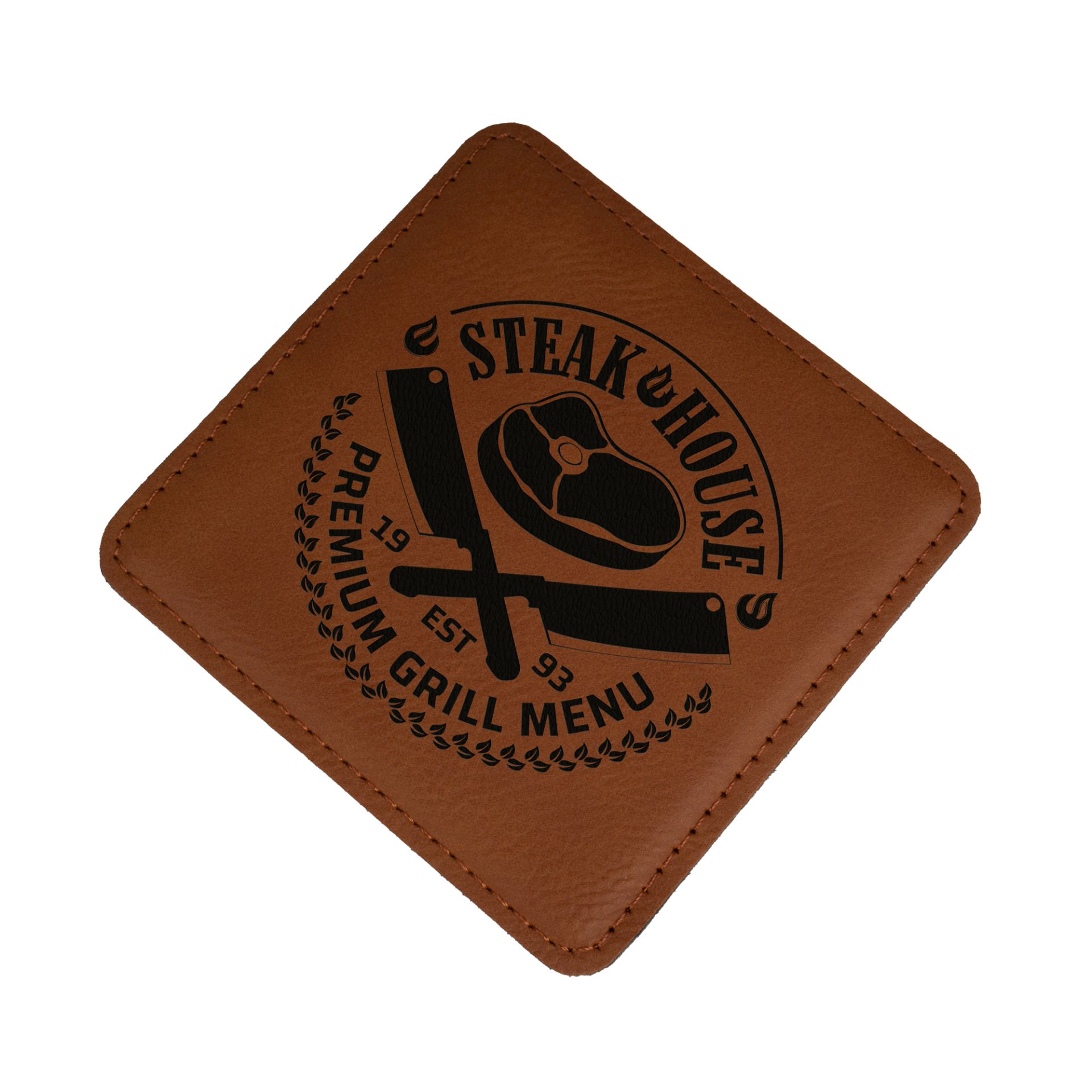 Dessous de verre laser en similicuir 100 x 100 mm PrintFabrik Grossiste en matériel de sublimation Dessous de verre laser en similicuir 100 x 100 mm - Gravure Laser