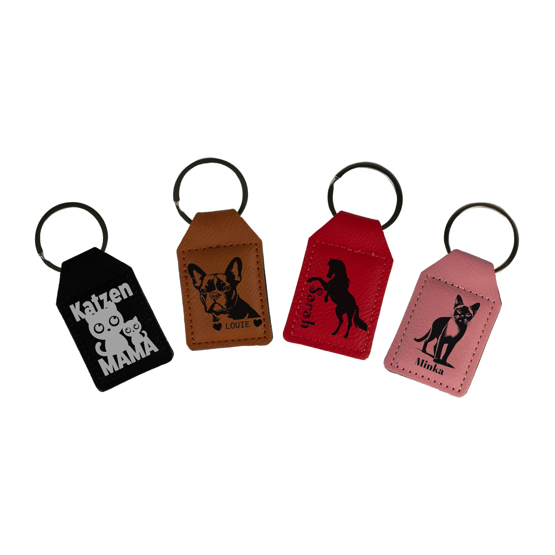 Porte-clés laser rectangulaire en similicuir 39 x 62 mm PrintFabrik Grossiste en matériel de sublimation Porte-clés laser ovale en similicuir 40 x 75 mm - Gravure Laser