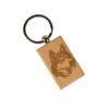 Porte-clés laser en bois 34 x 55 mm - Gravure Laser