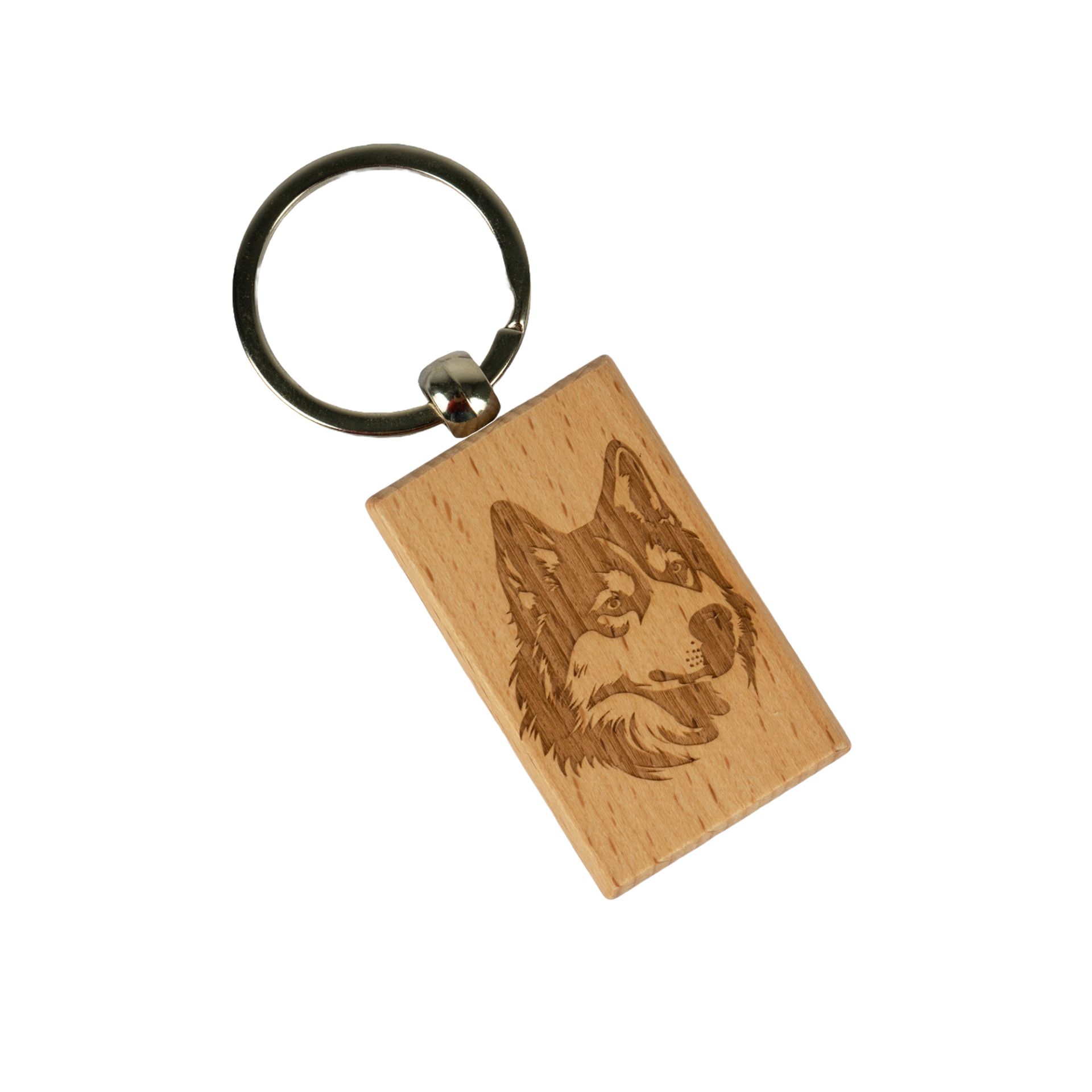 Porte-clés laser en bois 34 x 55 mm PrintFabrik Grossiste en matériel de sublimation Porte-clés laser en bois 34 x 55 mm - Gravure Laser