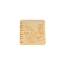 Dessous de verre en contreplaqué pour gravure laser couleur naturelle avec veines de bois - Gravure Laser